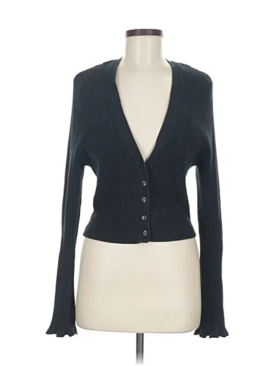 Pre-owned Good American Cardigan Sweater In Black