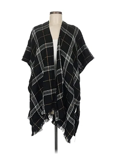 Pre-owned Ann Taylor Loft Poncho In Black
