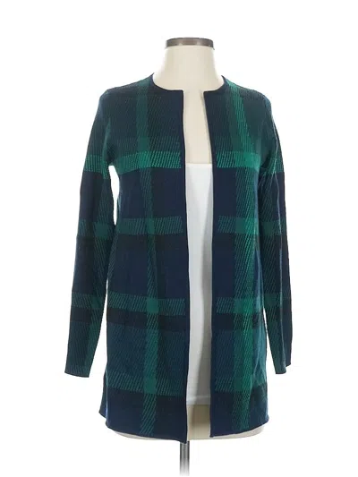Pre-owned Talbots Wool Cardigan Sweater In Green