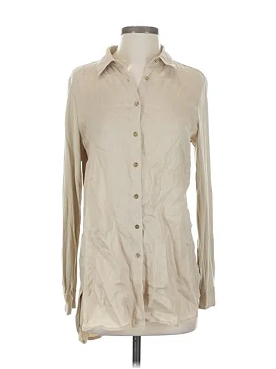 Pre-owned Calvin Klein Long Sleeve Button Down Shirt In Brown