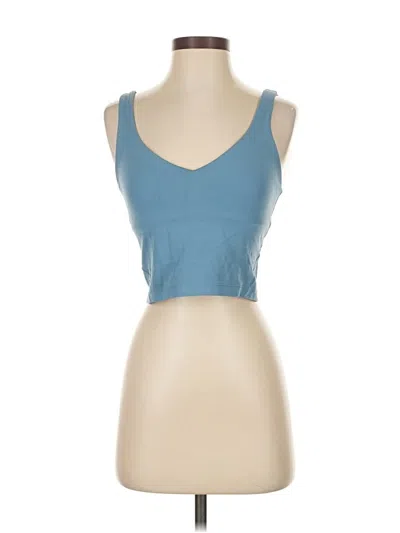 Pre-owned Lululemon Athletica Tank Top Blue Strapless Neckline Tops