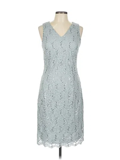 Pre-owned Oleg Cassini Cocktail Dress In Gray