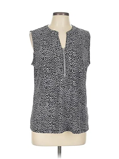 Pre-owned Anne Klein Sleeveless Blouse In Black