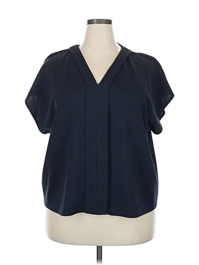 Ann Taylor Short Sleeve Blouse In Animal Print