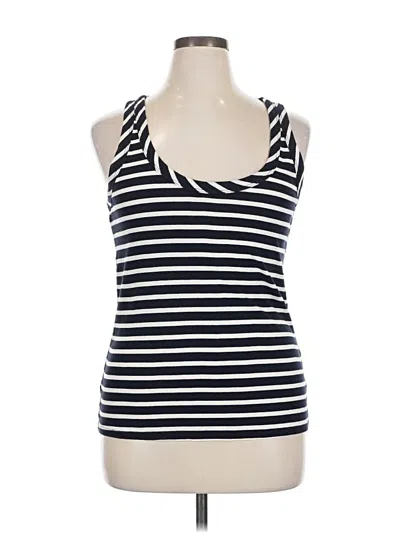 Pre-owned Ann Taylor Loft Tank Top Blue Halter Neckline Tops