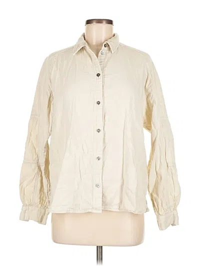 Pre-owned Rowan Long Sleeve Button Down Shirt In White