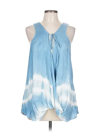 Pre-owned Vintage Havana Sleeveless Blouse In Blue