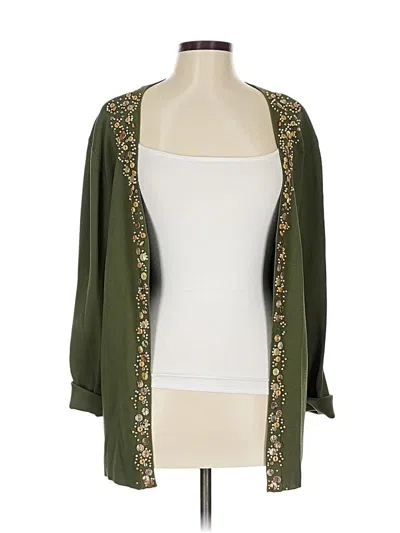 Pre-owned Chico's Cardigan Sweater In Green