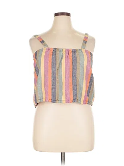 Pre-owned Madewell Sleeveless Blouse In Brown