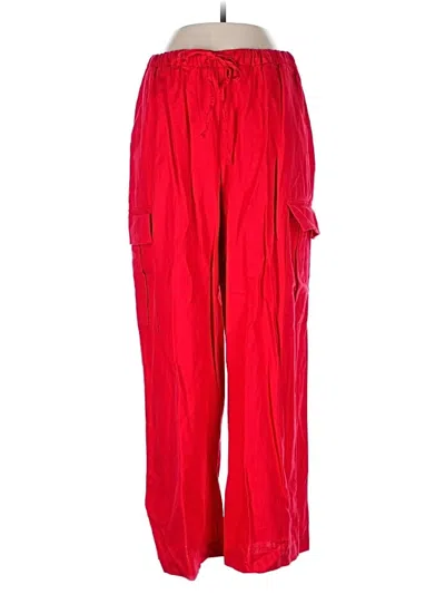 Pre-owned Gap Linen Pants In Red