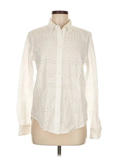 Pre-owned Gap Long Sleeve Button Down Shirt In White