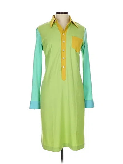 Pre-owned Nicole Miller Casual Dress In Green