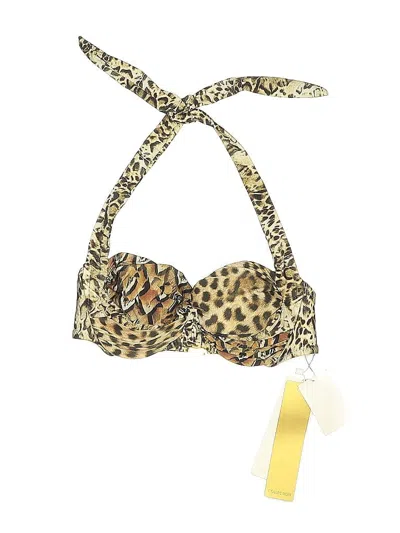 Gottex Swimsuit Top Gold Animal Print Pattern Swimwear In Animal Print