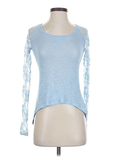 Pre-owned Candies Candie's Long Sleeve Top Blue Sweetheart Neckline Tops