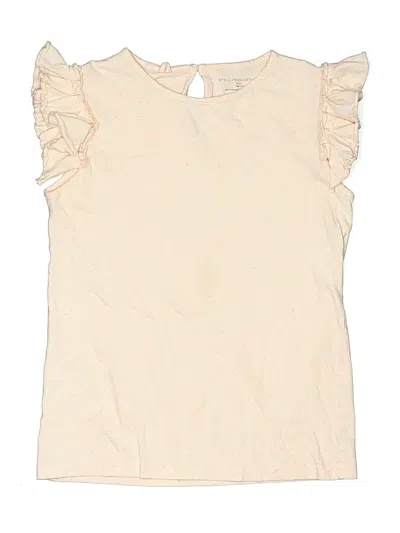 Pre-owned Stella Mccartney Kids'  Short Sleeve Top Pink Ruffles Neckline Tops