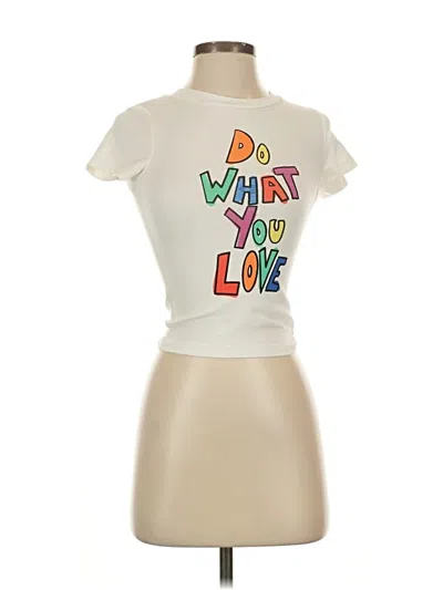 Pre-owned Princess Polly Sleeveless T-shirt In White