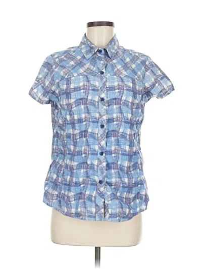 Pre-owned Rei Short Sleeve Blouse In Blue