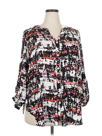 Pre-owned Fig And Flower 3/4 Sleeve Blouse In Black
