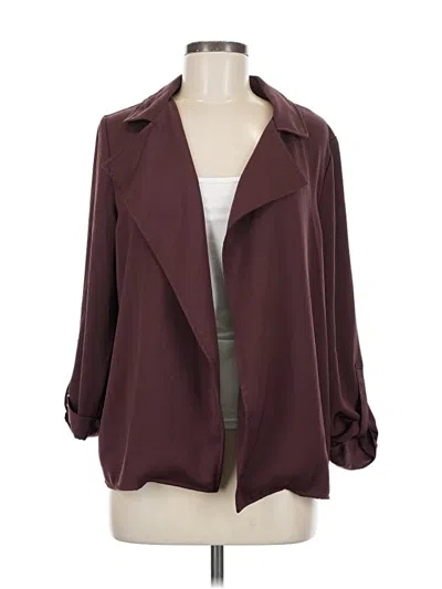 Pre-owned 14th & Union Kimono In Burgundy