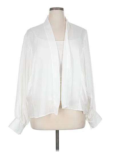 Pre-owned Fashion Nova 3/4 Sleeve Blouse In White