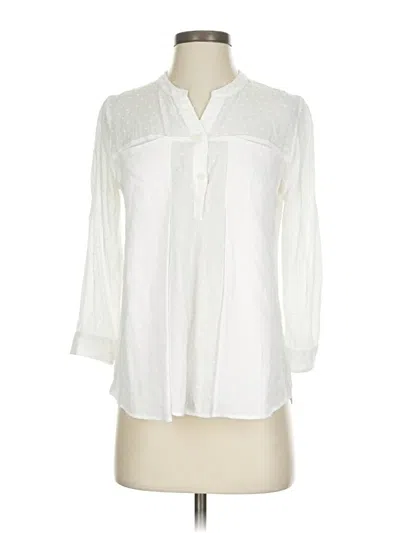 Pre-owned Maeve 3/4 Sleeve Blouse In White