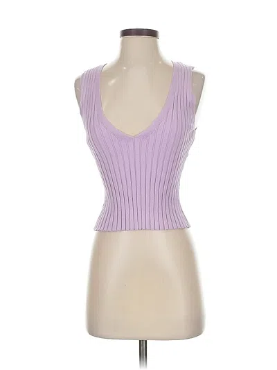 Pre-owned Zara Tank Top Purple Strapless Neckline Tops