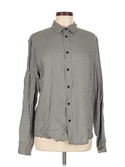 Pre-owned The Kooples Long Sleeve Button Down Shirt In Gray