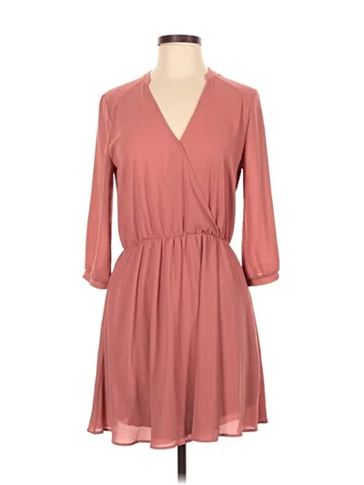 Pre-owned Lush Casual Dress In Burgundy