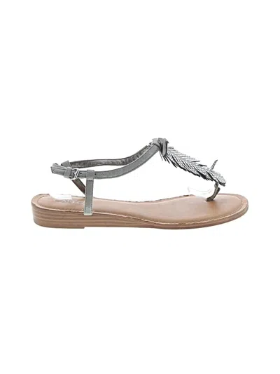 Pre-owned Carlos By Carlos Santana Flip Flops In Gray