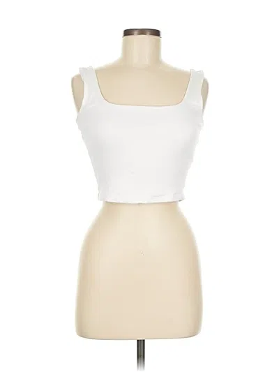 Pre-owned Windsor Sleeveless Top White Sweetheart Neckline Tops