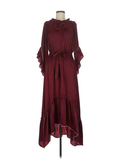 Pre-owned Misa Casual Dress In Burgundy