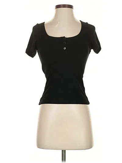 Pre-owned Klassy Network Short Sleeve Henley Shirt In Black