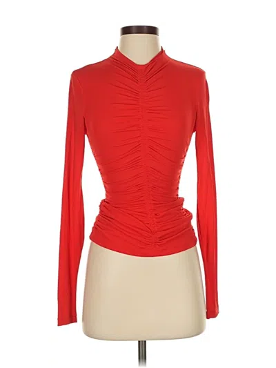 Pre-owned A.l.c Long Sleeve Top Red Turtleneck Tops