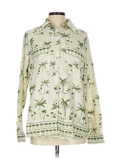 Pre-owned Show Me Your Mumu Long Sleeve Button Down Shirt In Green