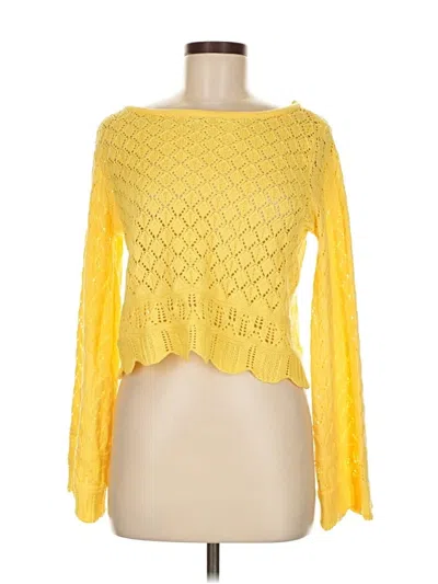 Pre-owned Lc Lauren Conrad Pullover Sweater In Yellow