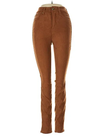 Pre-owned Good American Casual Pants In Brown