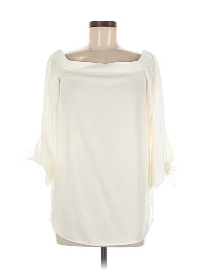 Pre-owned Club Monaco 3/4 Sleeve Blouse In White