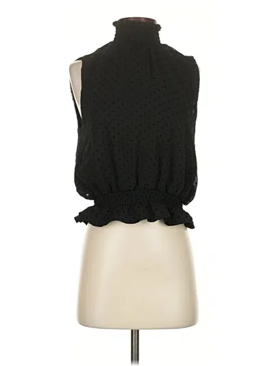 Pre-owned Aqua Sleeveless Blouse In Black