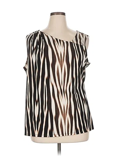 Pre-owned Worthington Sleeveless Blouse In Brown