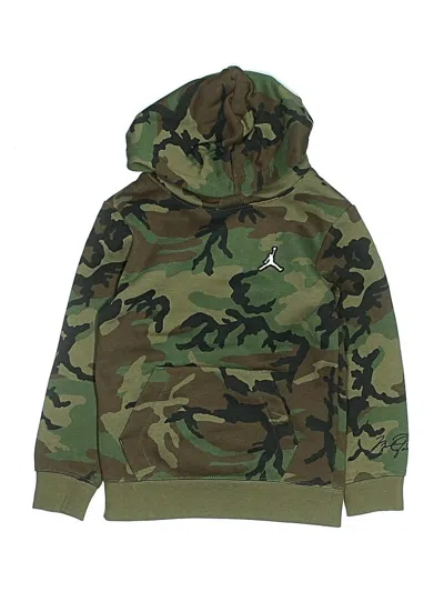 Pre-owned Air Jordan Kids' Pullover Hoodie In Green