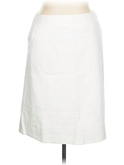 Pre-owned Lafayette 148 Casual Skirt In White