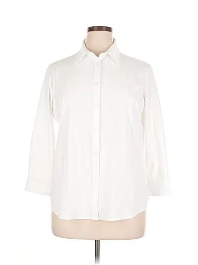 Pre-owned Ameliora 3/4 Sleeve Button Down Shirt In White