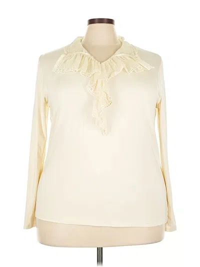 Pre-owned Polo Ralph Lauren Long Sleeve Blouse In White