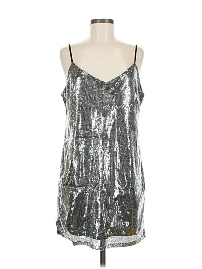 Pre-owned Wild Fable Cocktail Dress In Silver