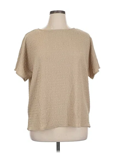 Anne Klein Short Sleeve Blouse In Neutral