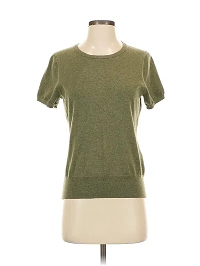 Pre-owned Lands' End Cardigan Sweater In Green