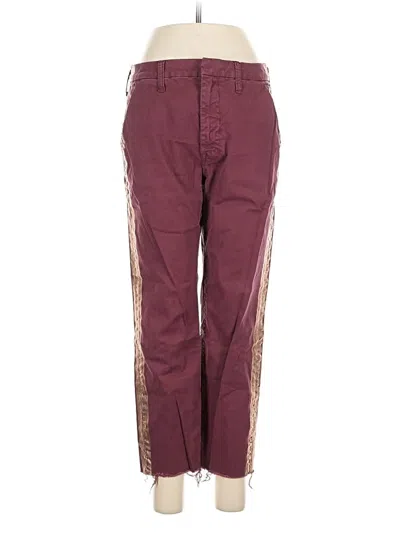 Pre-owned Mother Casual Pants In Burgundy