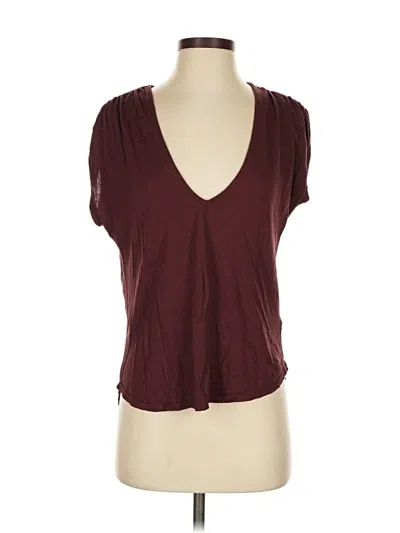 Pre-owned Project Social T Loves Urban Outfitters Short Sleeve T-shirt In Burgundy
