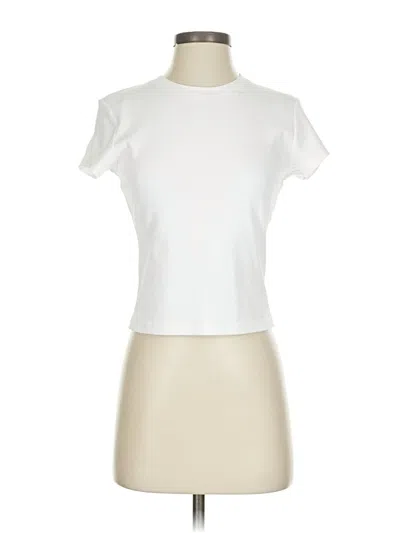 Pre-owned Uniqlo Short Sleeve Turtleneck In White