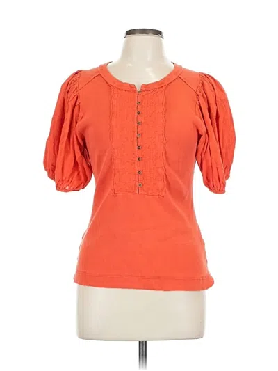 Pre-owned Pilcro Short Sleeve Blouse In Orange